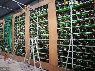 A bustling mining farm hosting various machines, illustrating the scalable infrastructure for Kaspa operations